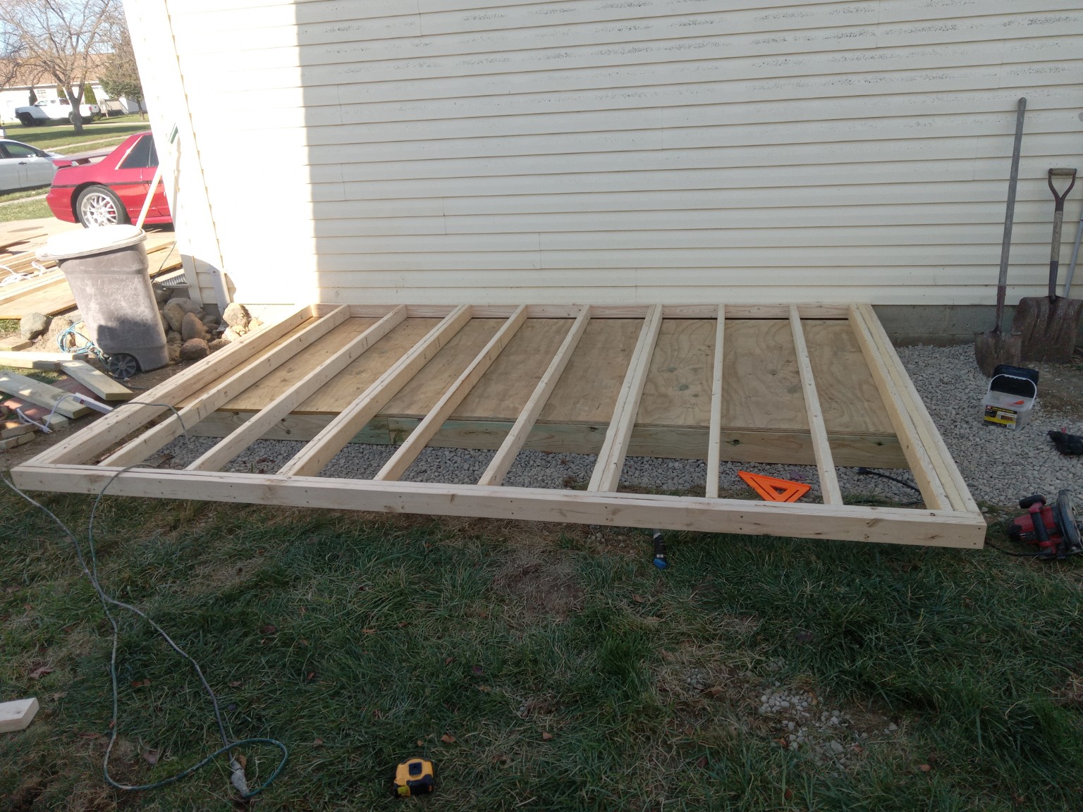 Shed build before